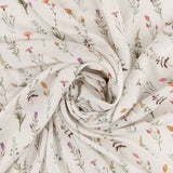 Rayonne froissée imprimée - BÉATRICE - 002 - Blanc