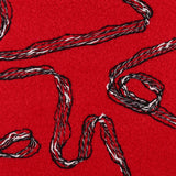 Boucle Coating with embroidery - IRIS - 055 - Red