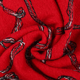 Boucle Coating with embroidery - IRIS - 055 - Red