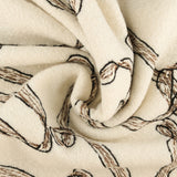 Boucle Coating with embroidery - HAZEL - 056 - Cream