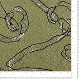 Boucle Coating with embroidery - ESMERALDA - 057 - Sage