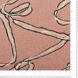 Tissu Bouclé et Brodé pour manteau - SERENA - 058 - Rose Poussièreux