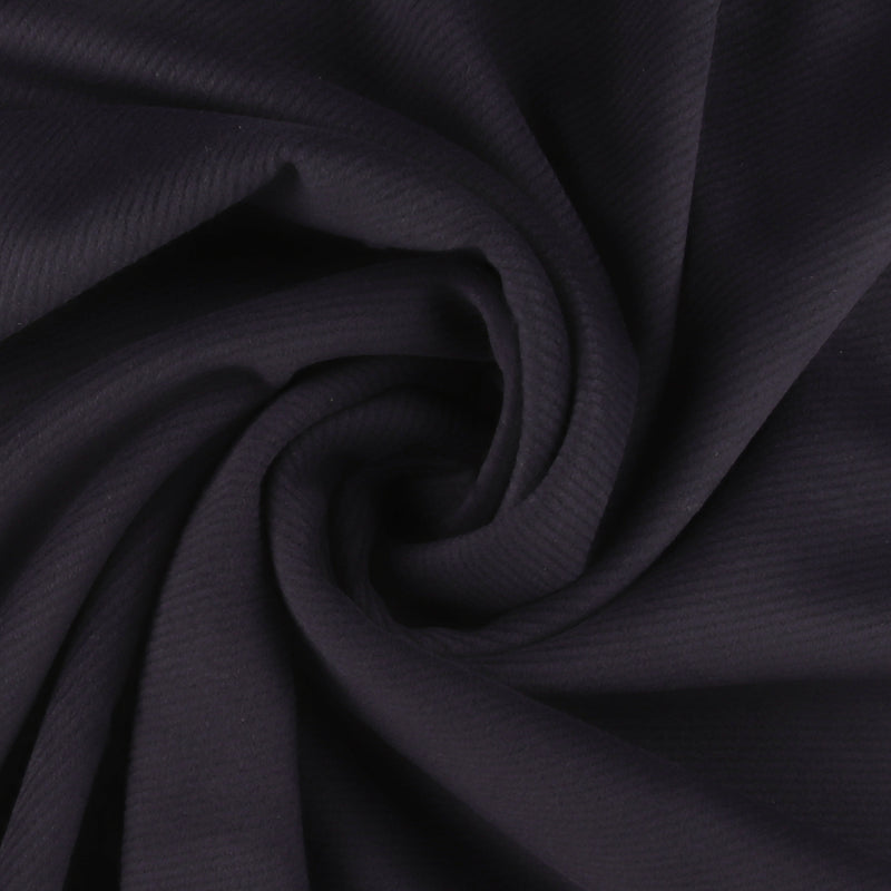 Tissu pour manteau uni - &lt;KASHMIR&gt; - 002 - Bleu de minuit