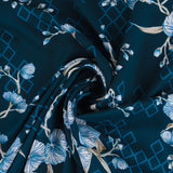 Polyester imprimé - CLARA - 002 - Paon