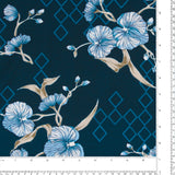Polyester imprimé - CLARA - 002 - Paon