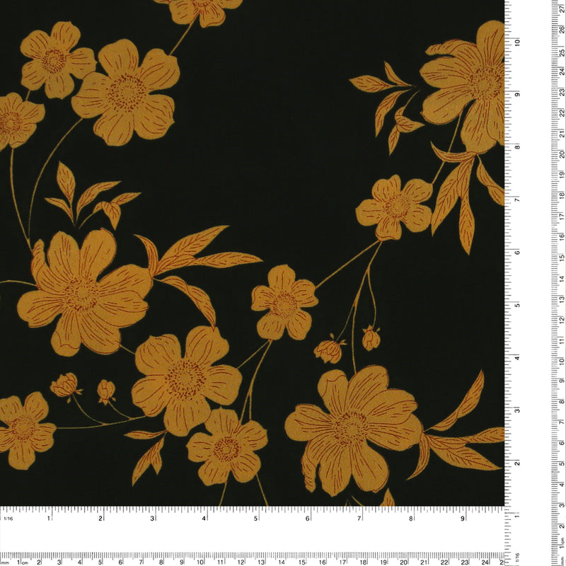 Polyester Print - CLARA - 003 - Black