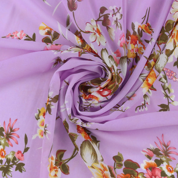 Polyester Print - CLARA - 004 - Lilac