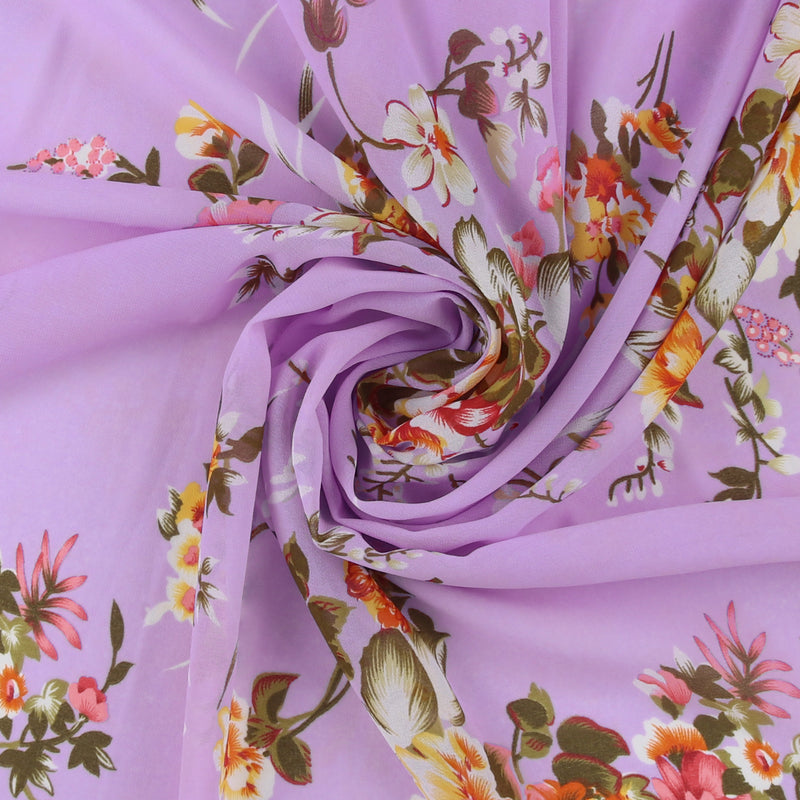 Polyester Print - CLARA - 004 - Lilac
