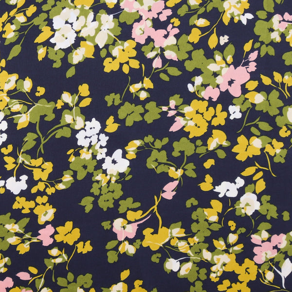 Polyester Print - CLARA - 005 - Navy