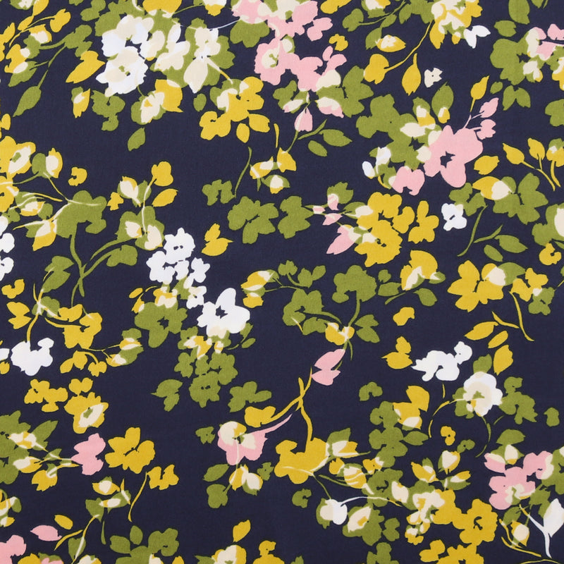 Polyester Print - CLARA - 005 - Navy
