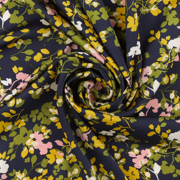 Polyester Print - CLARA - 005 - Navy