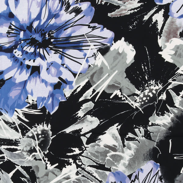 Polyester Print - CLARA - 006 - Black