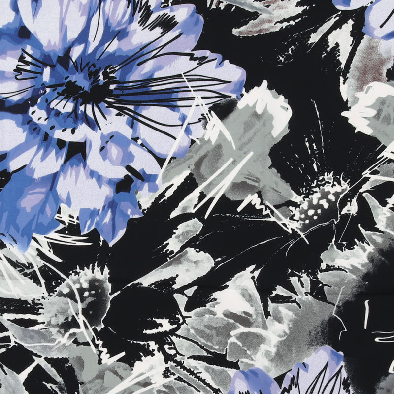 Polyester Print - CLARA - 006 - Black