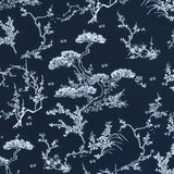 Polyester Print - CLARA - 008 - Dark Navy