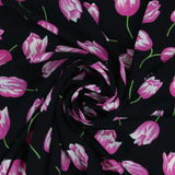 Polyester Print - CLARA - 011 - Black