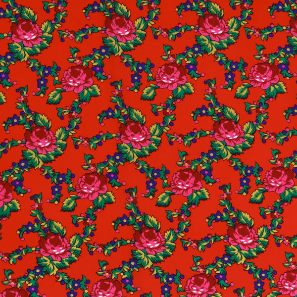 Polyester Print - CLARA - 012 - Red