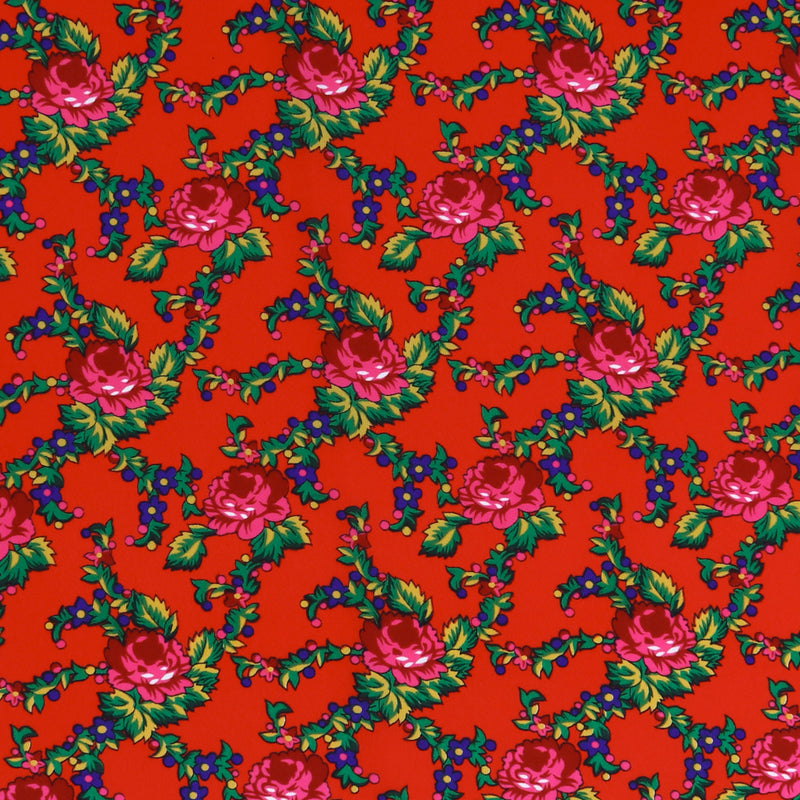 Polyester Print - CLARA - 012 - Red