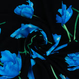 Polyester imprimé - CLARA - 014 - Noir