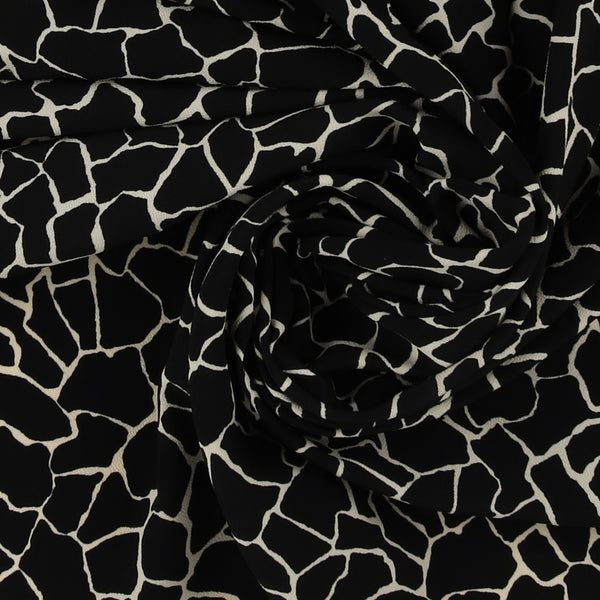 Polyester Print - CLARA - 021 - Black