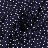 Polyester imprimé - SARAH - 030 - Marine