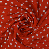 Polyester imprimé - SARAH - 035 - Rouge