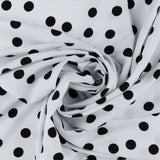 Polyester Print - SARAH - 036 - White