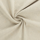 Embroidered Poly-Linen Blend - IN BLOOM - 001 - Natural