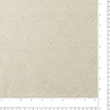 Embroidered Poly-Linen Blend - IN BLOOM - 001 - Natural