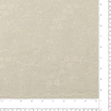Embroidered Poly-Linen Blend - IN BLOOM - 002 - Natural