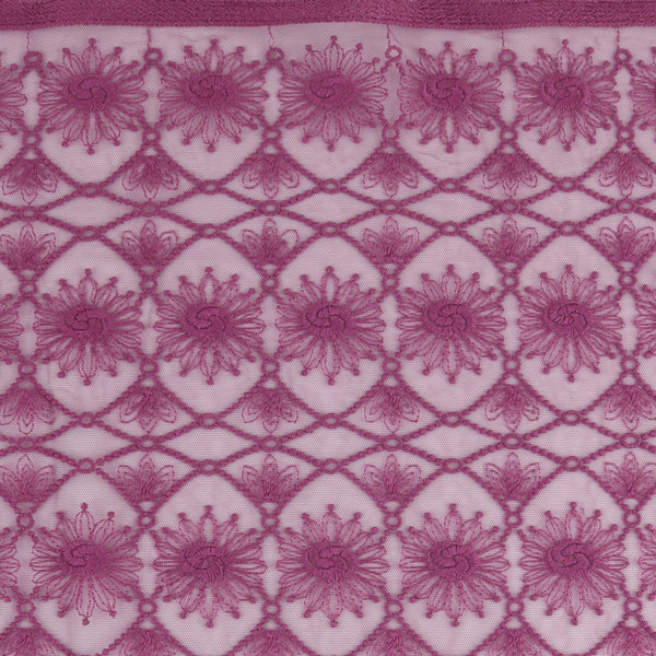 Embroidered Mesh - SOIREE - 001 - Magenta