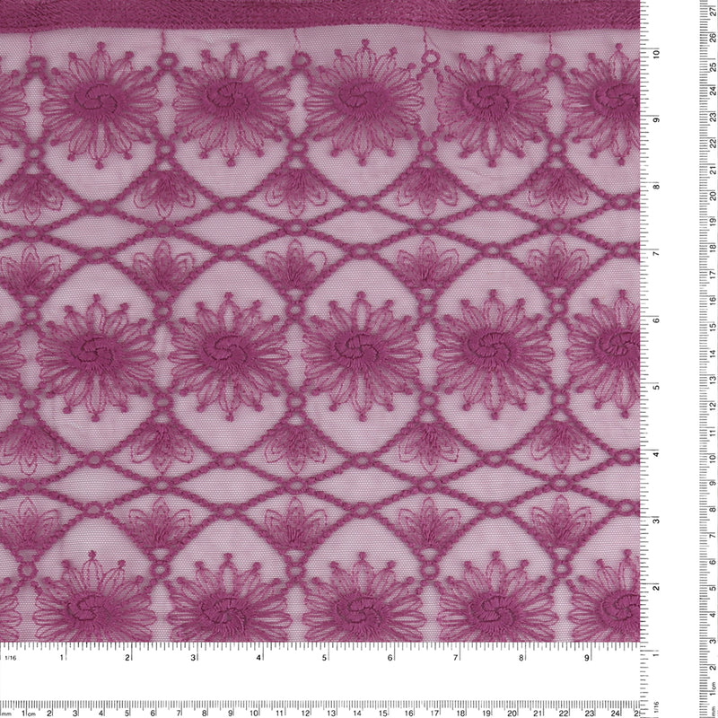 Embroidered Mesh - SOIREE - 001 - Magenta