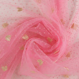 Embroidered Flocked Mesh - PRINCESS CHARLOTTE - 002 - Pink