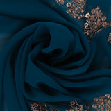Chiffon métallisé - SONIA SARI - 005 - Sarcelle