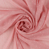 Chiffon Jacquard Imprimé - ANGELINA - 001 - Rose