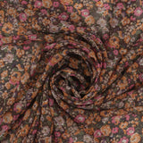 Chiffon Jacquard Imprimé - ANGELINA - 017 - Brun