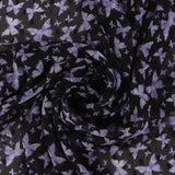 Chiffon Jacquard Imprimé - ANGELINA - 024 - Noir