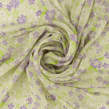 Chiffon Jacquard Imprimé - ANGELINA - 025 - Crème