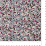 Chiffon Jacquard Imprimé - ANGELINA - 026 - Acier