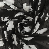 Chiffon Jacquard Imprimé - ANGELINA - 029 - Noir