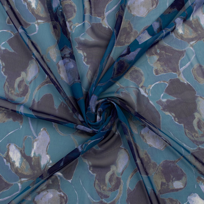 Printed Chiffon - GEMELLA - 002 - Blue