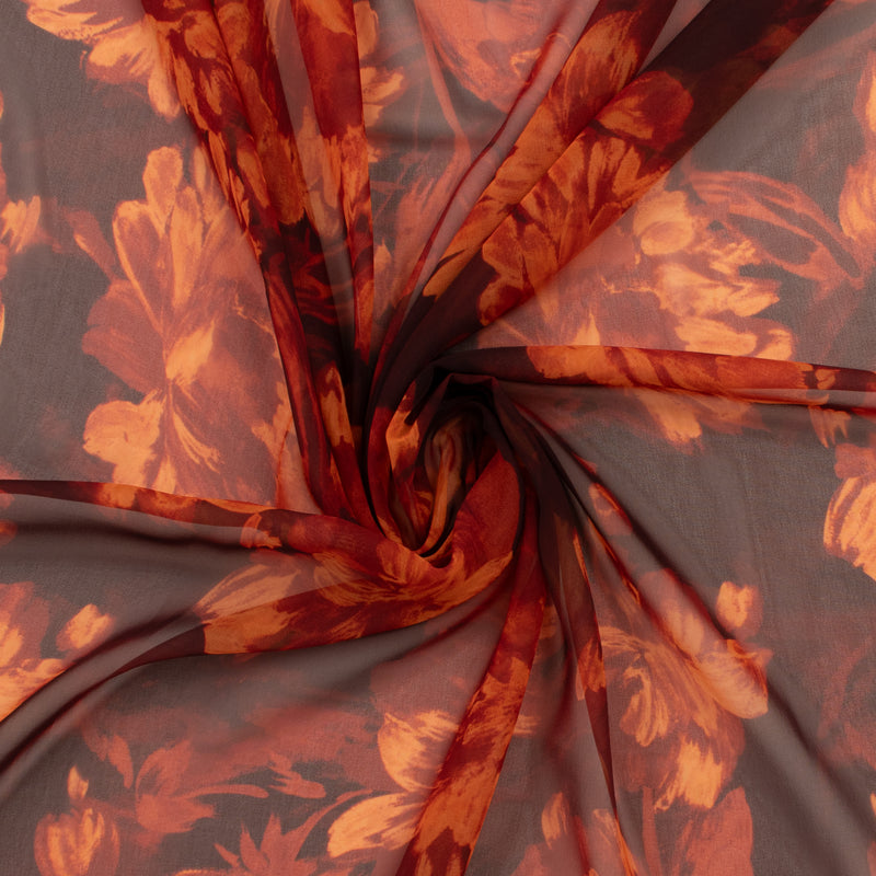 Printed Chiffon - GEMELLA - 004 - Merlot