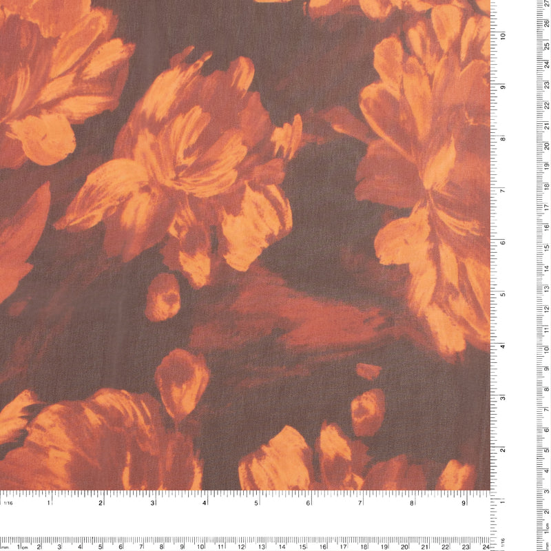 Printed Chiffon - GEMELLA - 004 - Merlot