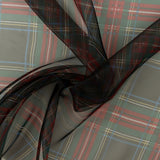 Plaid Organza - CROWN JEWELS - 002 - Black