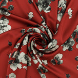 Satin imprimé - SERENA - 002 - Rose