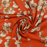 Satin imprimé - HAZEL - 001 - Orange