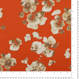 Satin imprimé - HAZEL - 001 - Orange