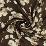 Satin imprimé - HAZEL - 002 - Espresso