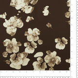 Satin imprimé - HAZEL - 002 - Espresso
