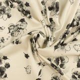 Satin imprimé - IRIS - 001 - Royal