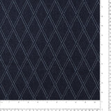 Denim Jacquard à losange - VRAI BLEU - 001 - Bleu Foncé